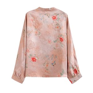 Phụ Nữ <span class=keywords><strong>2025</strong></span> Mùa Thu Mới Thời Trang Trung Quốc-Phong Cách V In Áo Khoác Khóa Cổ Điển Dài Tay Áo Giản Dị Nữ Áo Khoác Áo Sang Trọng - Product Image 2