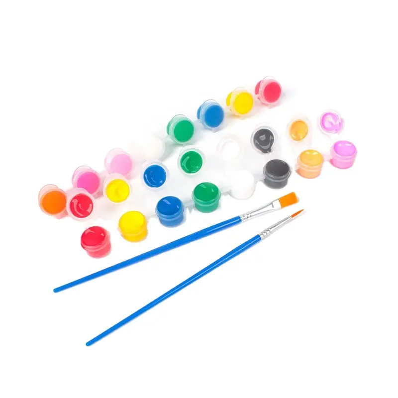 8-farben wasserdichtes acryl-farbset für kinder diy kunst malerei graffiti gips malerei 8-farben verbundene kleine farbstreifen