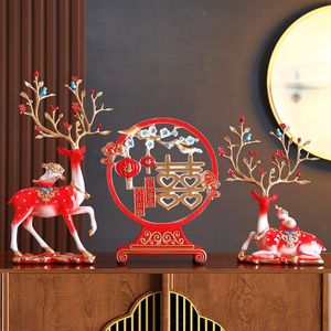 Adorno Esculpido en Resina Epoxi con Diseño de Ciervos de Boda, Decoración para el Hogar, Regalo de Boda para Novia, Regalo de Inauguración de Casa - Product Image 1