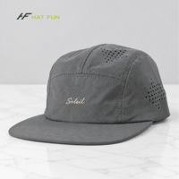 Casquette de course en nylon à 5 panneaux personnalisée de haute qualité, broderie de logo, séchage rapide, imperméable, pour le sport