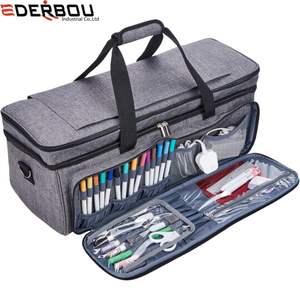 Étui de transport double couche avec poche pour tapis pour <span class=keywords><strong>Cricut</strong></span> <span class=keywords><strong>Maker</strong></span> 3, Explore 3, Compartiments avant multiples et grands pour <span class=keywords><strong>outils</strong></span> Gris - Product Image 4