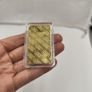 Lingote de Oro Cuadrado de 1oz de Swiss <span class=keywords><strong>Bank</strong></span>, Chapado en Oro, Moneda Conmemorativa Coleccionable de Moneda Extranjera - Product Image 4