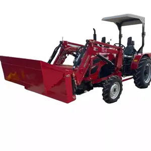 Mini tracteur agricole 30HP 4X4 avec chargeur frontal, seau 4 en 1, machines agricoles