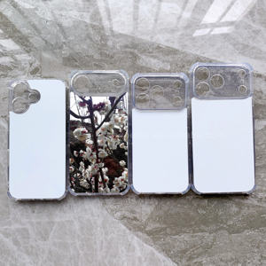 Coque de téléphone en aluminium anti-chute à quatre coins pour sublimation, compatible <span class=keywords><strong>iPhone</strong></span> 17, 17 Pro, 17 Air, 17 Pro Max – Coque transparente personnalisable vierge - Product Image 1