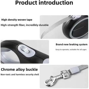 Correa Retráctil Automática para Perros y Gatos, Cuerda de 3m, Cadena para Pasear Perros al Aire Libre - Product Image 2