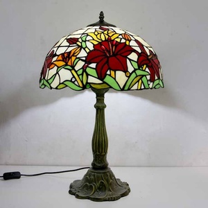 LongHuiJing Handmade European for Style Stained Glass LED AC Multicoloured 2700K Warm White Dome Flexible Zinc Alloy <b>Stand</b> - Product Image 1
