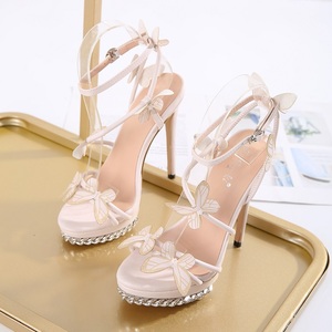 Nouveautés été 2024, sandales pour femmes Tacones Zapatos, sexy, talons hauts de 14 cm, talons pour soirée en boîte de nuit - Product Image 3