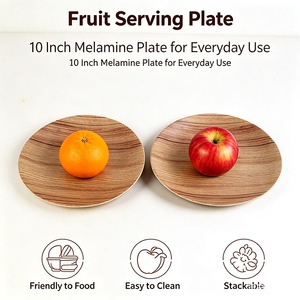Plato de Postre de Melamina con Diseño de Dibujos Animados, Tamaño Mediano, Impresión por Calcomanía, Ecológico, Vajilla para el Regreso a Clases - Product Image 1