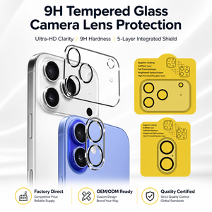 Protection d'objectif d'appareil <span class=keywords><strong>photo</strong></span> HD anti-rayures complète en verre trempé pour <span class=keywords><strong>iPhone</strong></span> <span class=keywords><strong>14</strong></span> 15 Plus 16 17 18 Pro Max - Product Image 1