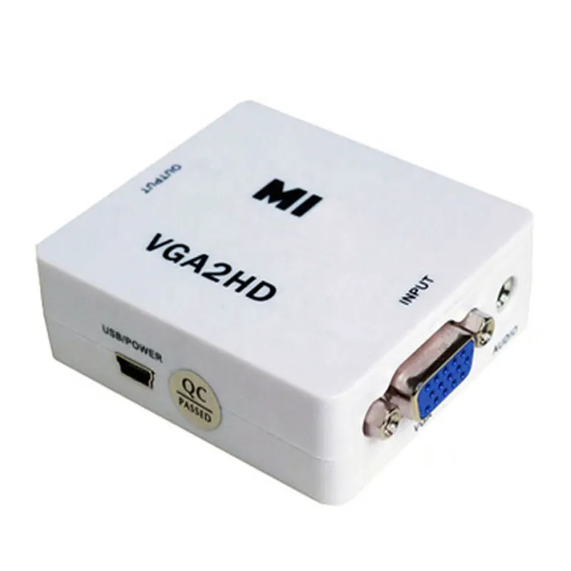 VGA To HDTV Output 1080P HD + Audio TV AV HDTV Video Converter Adapter