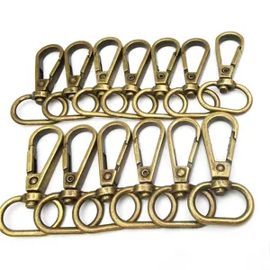REWIN Wholesale Anti Rust Solid Antique Brass Metal Snap Buckle for Bag Strap Accessories