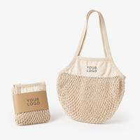 Sac fourre-tout pliable en toile robuste avec logo personnalisé SHINY, en coton et maille, réutilisable pour les courses et les produits frais