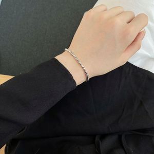 Dylam Minimalist Simple Design 925 Sterling <b>Silver</b> <b>Beaded</b> Chain Bracelet for Women Daily Wear Accessories - Product Image 3