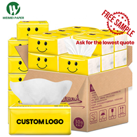 Vente en gros en usine en Chine emballage avec logo personnalisé mouchoirs en papier pâte de bois vierge serviettes de bureau sac style pour usage domestique