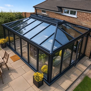 Verrière quatre saisons en alliage d'aluminium avec verre isolant, double vitrage trempé et feuilleté, pour villa et patio - Product Image 6