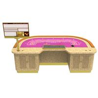 Table de cartes de poker numérique en feutre vert de luxe YH Tables de jeu Pro Marble Casino Baccarat Table Punto Banco