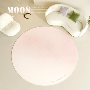 Moons Myst Alfombra redonda degradada de fibra de poliéster para sala de estar, dormitorio, decoración del hogar - Product Image 4