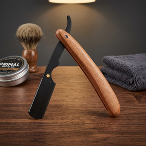 MORGANS INDUSTRIES Stainless Steel Handle Straight Razor Stainless Steel <b>Blade</b> Single <b>Blade</b> Manual Shaving Tool for Men <b>Barber</b> - Product Image 1