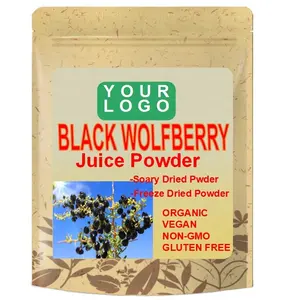 Hochwertiges Zyanidin wildgetrocknete Schwarze Wolfberry Goji-Beere Anthocyanin-Extraktpulver organische Schwarze Goji-Beere