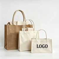 Sacs en toile de jute personnalisés pour femmes avec logo, résistants à l'eau, écologiques, en toile de coton, sacs à main pour mariage