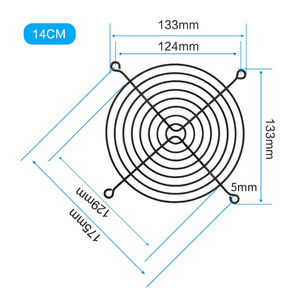 Huierde - Rejilla Protectora para Ventilador de 12 cm, Cubierta de Malla Protectora, Accesorio de Refrigeración para Montaje en Chasis - Product Image 2