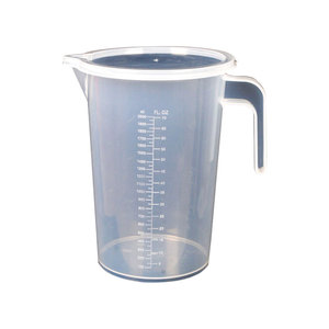 O'Kayme 2000ml Plastic <b>Measuring</b> Cup With Lid Graduated For Milk Tea And Baking With Handle - Product Image 4