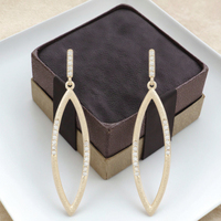 Accessoires tendance, boucles d'oreilles rondes pendantes en argent 925, micro-inserts plaqués or, zircon taille brillant, cadeau de mariage pour femmes