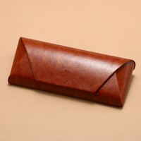 Étui à lunettes rectangulaire d'usine, simple, rétro, en cuir, fait main, en cuir de vachette et de mouton, boîte de rangement, personnalisable, marque HY, modèle HYLXY