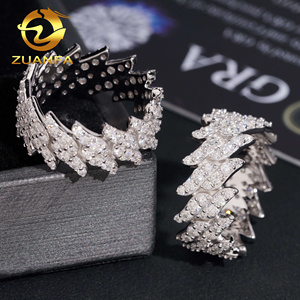 Custom Hip Hop Thorns Iced Out 925 Sterling Silver Fine Jewelry Cuban Diamond Mossanite Moissanite <strong>Ring</strong> <strong>for</strong> <strong>Men</strong> - Product Image 4