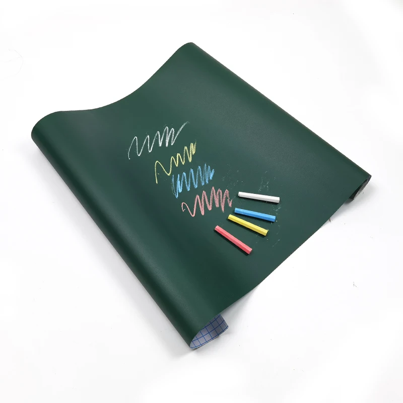 Home School Office Blackboard Self Adhesive Film Peel Sticker Film Roll Black Green White Chalk Board
