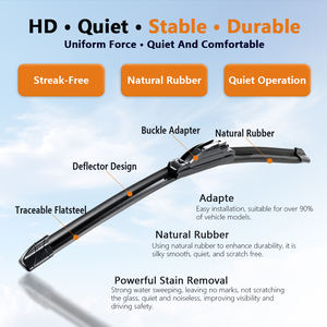 WEILONG Fabrik Multifunktionale Wischerblätter Bestseller Universelle Rahmenlose Auto-Scheibenwischer Großhandel für 99% der Autos - Product Image 5