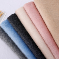 Tissu en flanelle d'alpaga 100 % laine, teint en fil, à poils longs, uni, fantaisie, pour vêtements