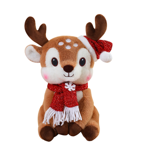 OEM OCM personalizado Navidad Reno mascota peluches Hug Me Reno lindo Navidad Reno en forma de peluche Animal de peluche de juguete - Product Image 1