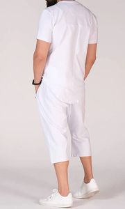 Abbigliamento sportivo da uomo pantaloncini estivi Set t-Shirt Shorts tuta Casual 100% cotone T-Shirt <span class=keywords><strong>con</strong></span> Shorts Twin Set - Product Image 4