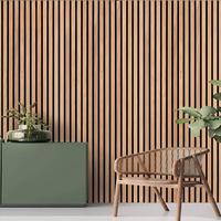 Panneau acoustique en bois naturel Akupanel, panneau acoustique en bois à lattes, absorption acoustique efficace, ignifuge, panneaux muraux acoustiques en bois à lattes