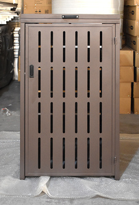 Cubo <span class=keywords><strong>de</strong></span> almacenamiento impermeable para exteriores con marco <span class=keywords><strong>de</strong></span> metal, parte superior abierta, contenedor con ruedas <span class=keywords><strong>de</strong></span> fácil montaje, contenedor <span class=keywords><strong>de</strong></span> basura económico - Product Image 5