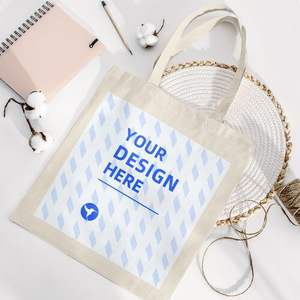 Bolso de lona bohemio personalizado superventas para mujer, plegable, reutilizable para compras, comestibles y playa, estilo de verano grande con logotipo - Product Image 4