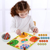 Ajedrez de madera 2 en 1 para niños, juego de agarrar fruta, juego de Ludo, nuevo diseño, 2022