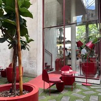 Ensemble bistro 3 pièces table de patio et chaises tabouret en métal pour jardin et balcon