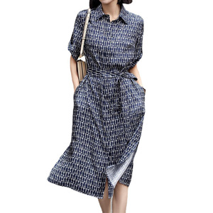 <span class=keywords><strong>Robe</strong></span> chemise vintage en twill de soie de <span class=keywords><strong>m</strong></span>ûrier épaisse, coupe <span class=keywords><strong>H</strong></span>, avec motif floral en patchwork pour <span class=keywords><strong>femme</strong></span>, été 2026 - Product Image 5