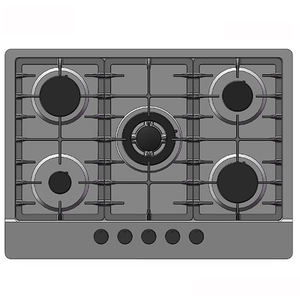Cuisinière industrielle à gaz en acier inoxydable à 5 brûleurs, la plus vendue, avec dispositif de sécurité pour usage domestique - Product Image 3