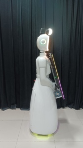 <span class=keywords><strong>Robot</strong></span> de livraison autonome Robin RMS pour caméra M50, cabine photo 360° vidéo et photo contrôlée par application pour fêtes et événements, avec flight case - Product Image 5