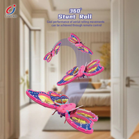 Avion RC Papillon Chengji avec fonction de suivi, 360° de rotation, lumières scintillantes et cascades aériennes sur quatre axes