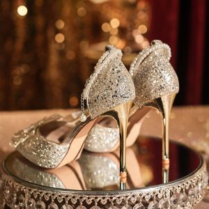 Sandales à talons 1088F-002 à bout pointu, talon aiguille, décoration florale, bride arrière, doublure en cuir microfibre pour mariage et soirée - Product Image 4