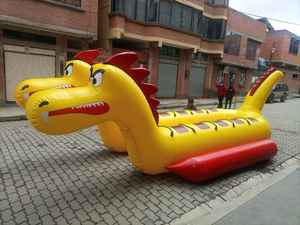 Jeux aquatiques gonflables WINSUN Team Building Dragon Fish Banana Boats pour 6 à 10 passagers, jeux sportifs aquatiques gonflables - Product Image 6