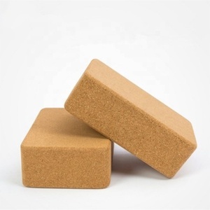 Custom High Quality Eco-Friendly Fitness Cork Yoga Block 3*6*9 4*6*9 Natural Eco-friendly 100% High Density Cork Block Yoga