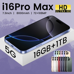 สมาร์ทโฟน I16 Pro 5G รุ่นใหม่ล่าสุด ปลดล็อคแล้ว ชิปประมวลผล Deca Core กล้อง 108MP ความละเอียดสูง หน้าจอ 120Hz โปรโมชั่นจากโรงงาน ชาร์จเร็ว 65W Snapdragon 800 - Product Image 1