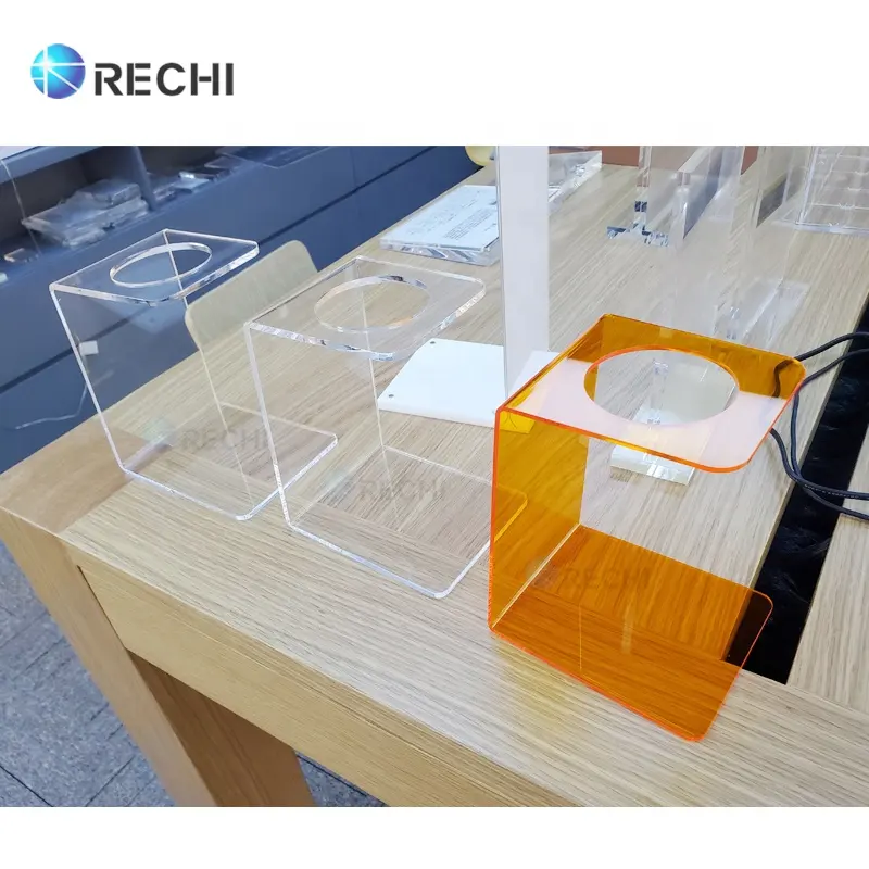 RECHI Custom Colorful Acrylic Coffee Filter Display Holder Home Office Acrylic Coffee Pour Over Stand Acrylic Home Furniture