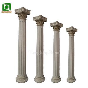 ข้อเสียเสาหินสไตล์โรมันสำหรับสร้างบ้านหินอ่อนสีเบจ - Product Image 1