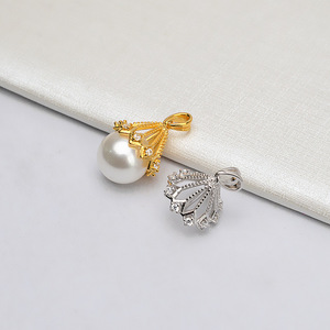 Pendentif en argent S925 avec grosse perle de 12-14 mm, accessoires de bricolage pour femmes, pendentif pour appui-tête, 720 composants et accessoires de bijouterie - Product Image 3